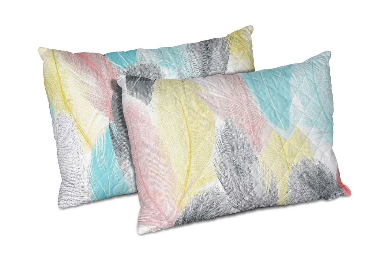 Set 2 perne Peacock, microfibra matlasata, 50x70 cm - imagine 7